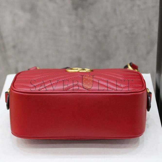GUCCI MARMONT MATELASSE MINI BAG 448065 DTD1T 6433 172 (18*12*6cm) GUCCI MARMONT MATELASSE MINI BAG 448065 DTD1T 6433 172 (18*12*6cm)